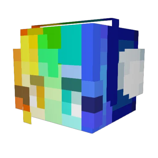 CuteLittleFox_65 Minecraft avatar head, 3D render