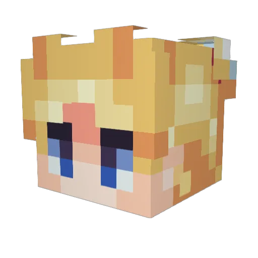 CuteLittleGirl69 Minecraft avatar head, 3D render