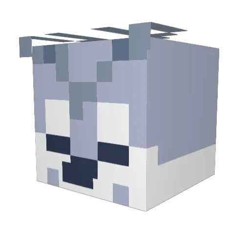 CuteMaxie Minecraft avatar head, 3D render