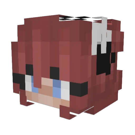 CuteMayaa Minecraft avatar head, 3D render