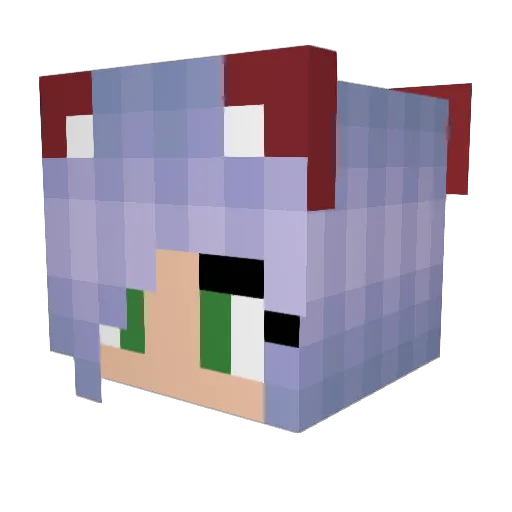 CuteMesh Minecraft avatar head, 3D render