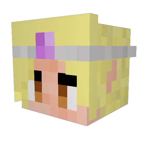 CuteMoonBunny Minecraft avatar head, 3D render