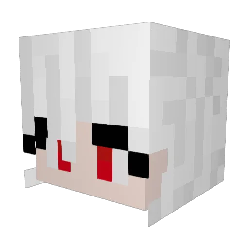 CuteNK Minecraft avatar head, 3D render