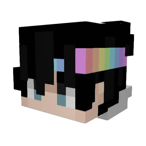 CuteNyaz Minecraft avatar head, 3D render