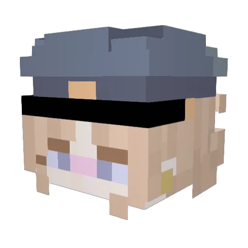 CuteOnean Minecraft avatar head, 3D render