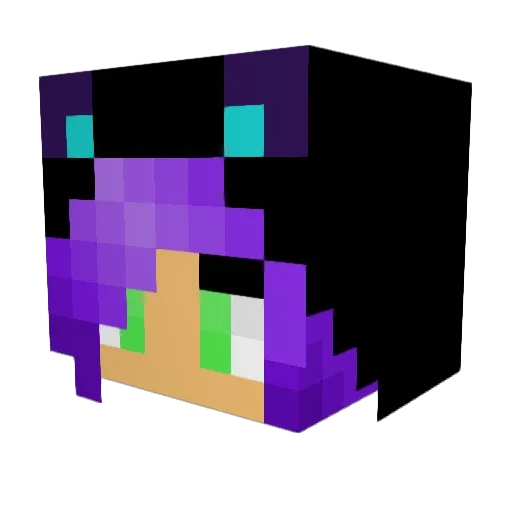 CuteOrangeKitten Minecraft avatar head, 3D render