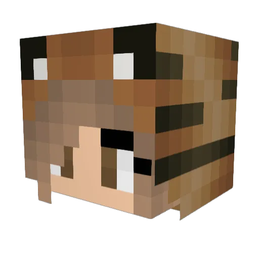 CutePie1645 Minecraft avatar head, 3D render