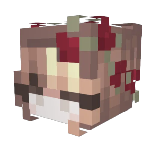 CutePlayermc Minecraft avatar head, 3D render