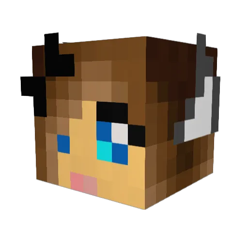 CuteSammyxD Minecraft avatar head, 3D render