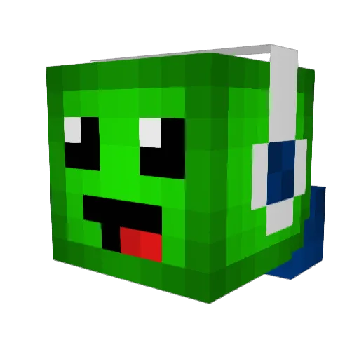 CuteSlime Minecraft avatar head, 3D render