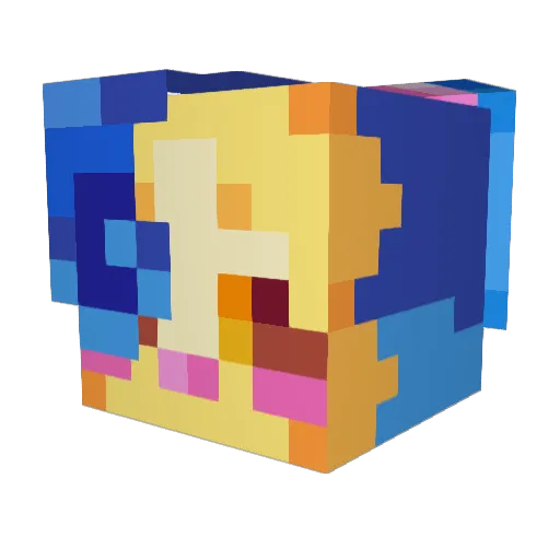 CuteUnicorn2010 Minecraft avatar head, 3D render
