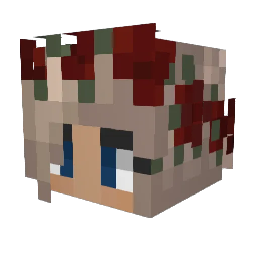 CuteVarney Minecraft avatar head, 3D render