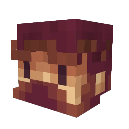 Cute_Guys Minecraft avatar head, 3D render