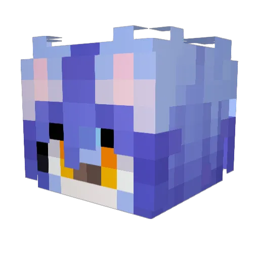 Cute__femboy Minecraft avatar head, 3D render