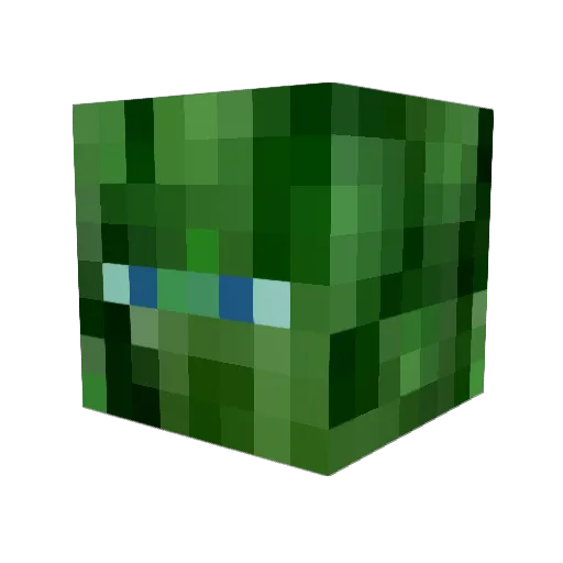 Cutedeadguy Minecraft avatar head, 3D render
