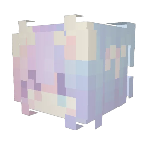 CutegirlPada Minecraft avatar head, 3D render