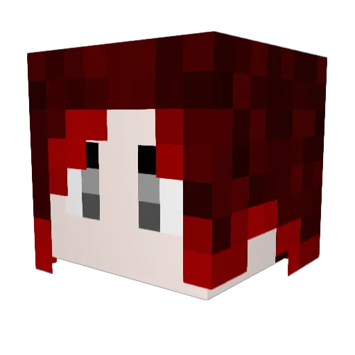 Cutekittycat99 Minecraft avatar head, 3D render