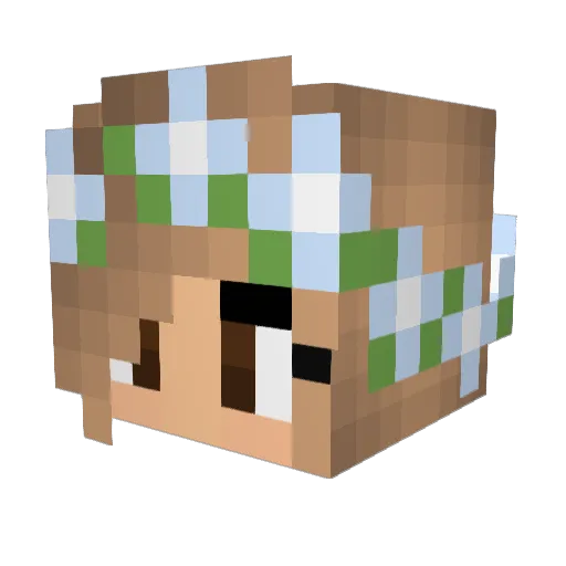 Cutekittykat26 Minecraft avatar head, 3D render