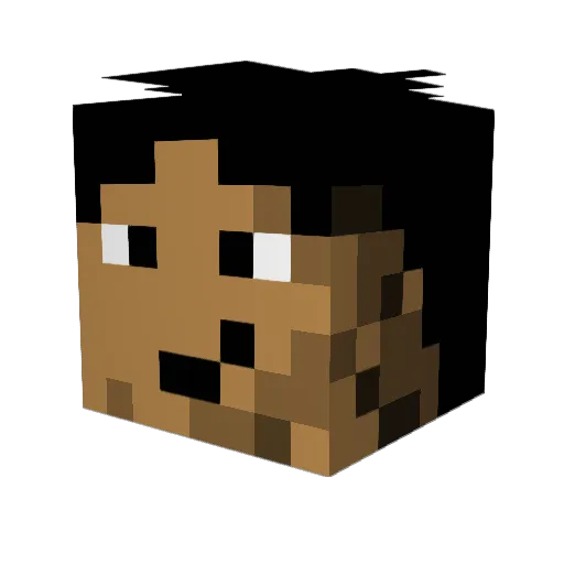 Cutelli Minecraft avatar head, 3D render