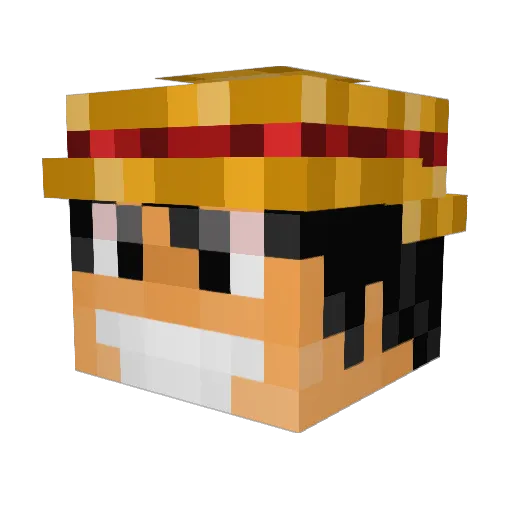 Cutepog Minecraft avatar head, 3D render