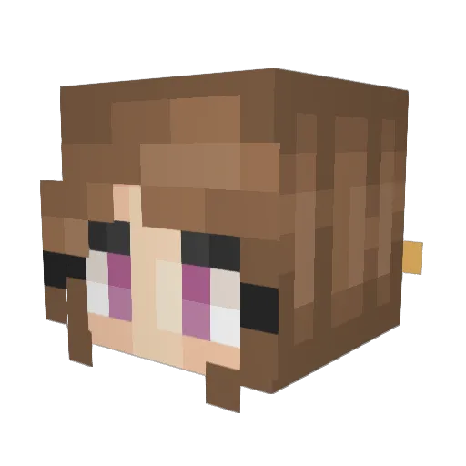 CutestFluffy Minecraft avatar head, 3D render