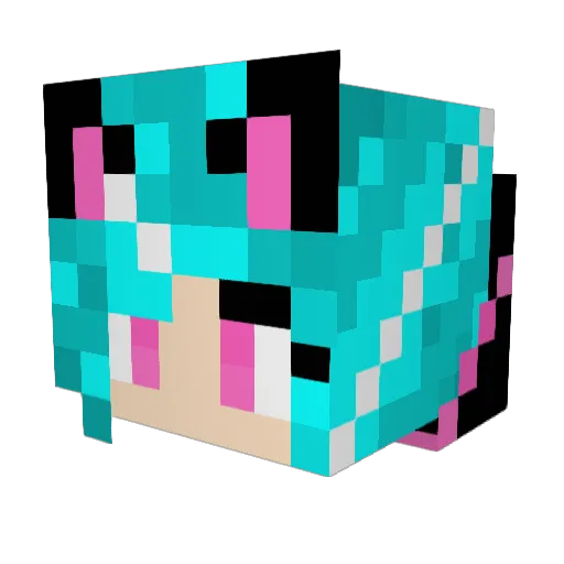 CutexNope Minecraft avatar head, 3D render