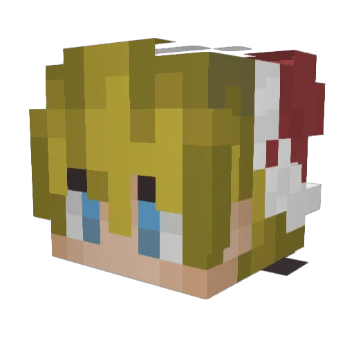 Cuteymeowy Minecraft avatar head, 3D render