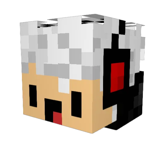 Cuti86 Minecraft avatar head, 3D render