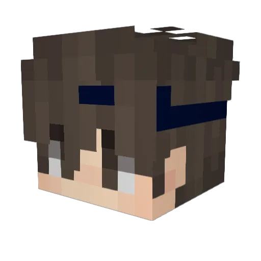 Cuti_MC Minecraft avatar head, 3D render