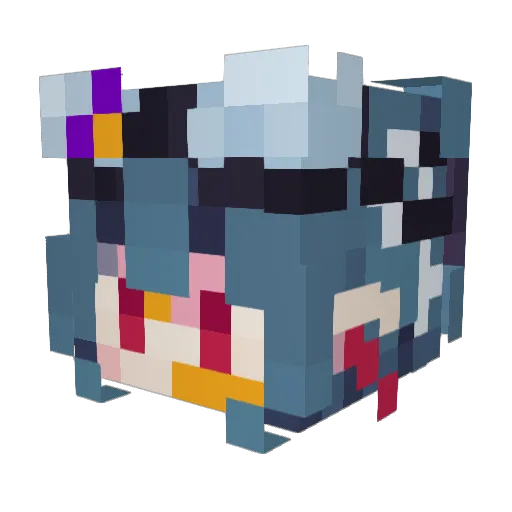 Cuti_ekai Minecraft avatar head, 3D render