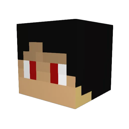 Cuticho Minecraft avatar head, 3D render