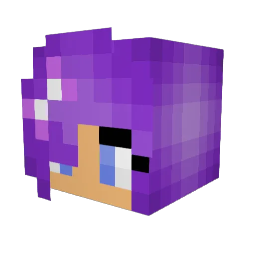 Cutie7 Minecraft avatar head, 3D render