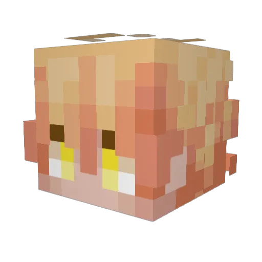 CutieAyde Minecraft avatar head, 3D render