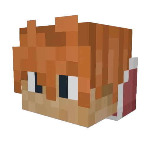 CutieBaduity69 Minecraft avatar head, 3D render