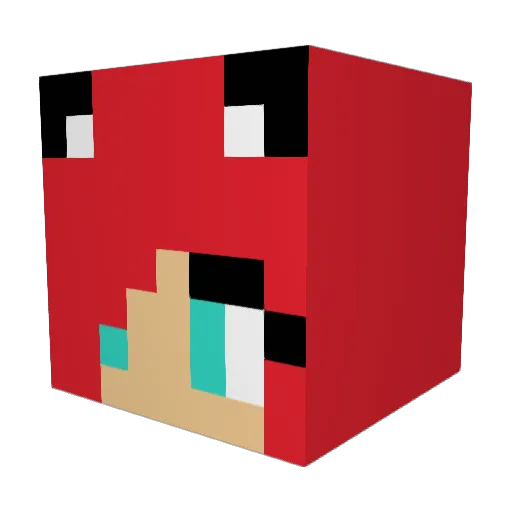 CutieCattz Minecraft avatar head, 3D render