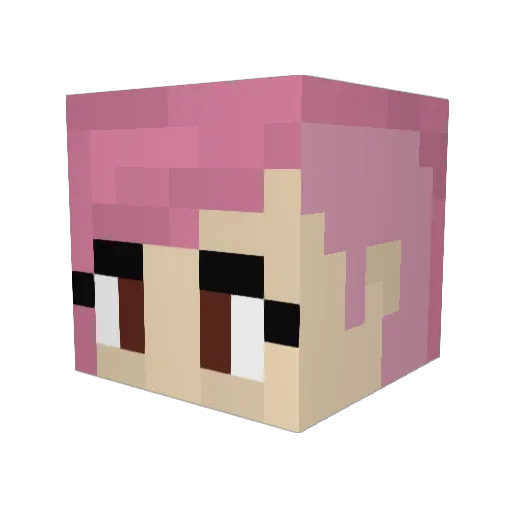 CutieKatzen Minecraft avatar head, 3D render