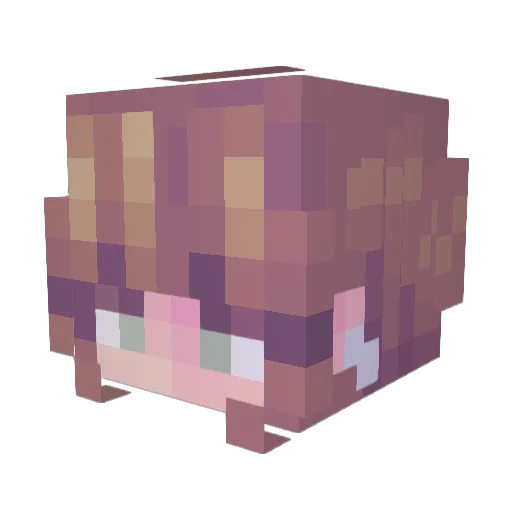 CutieKittens Minecraft avatar head, 3D render