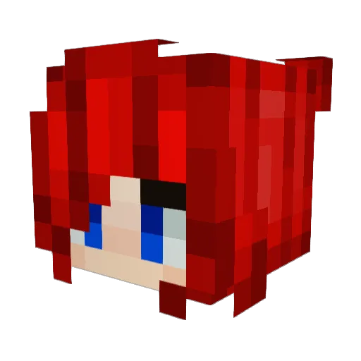 CutieMika Minecraft avatar head, 3D render