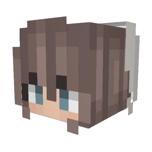 CutieOreo Minecraft avatar head, 3D render
