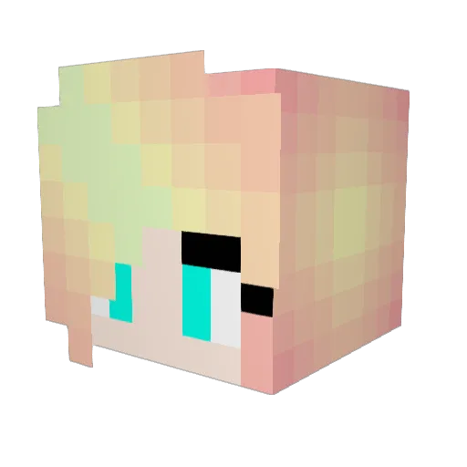 CutiePaige Minecraft avatar head, 3D render