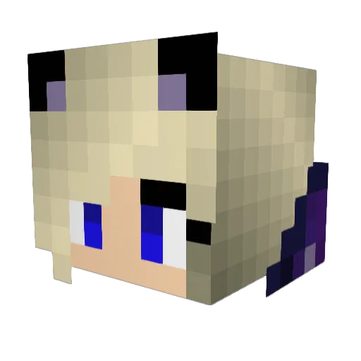 CutiePie090 Minecraft avatar head, 3D render