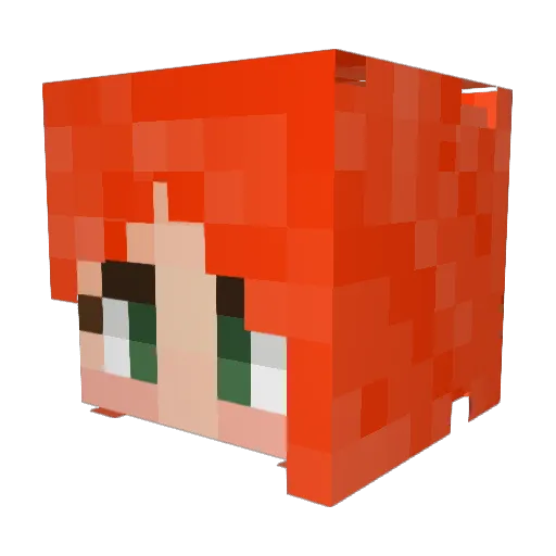 CutiePie5584 Minecraft avatar head, 3D render