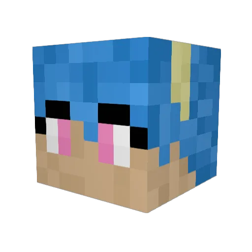 CutiePieSM Minecraft avatar head, 3D render