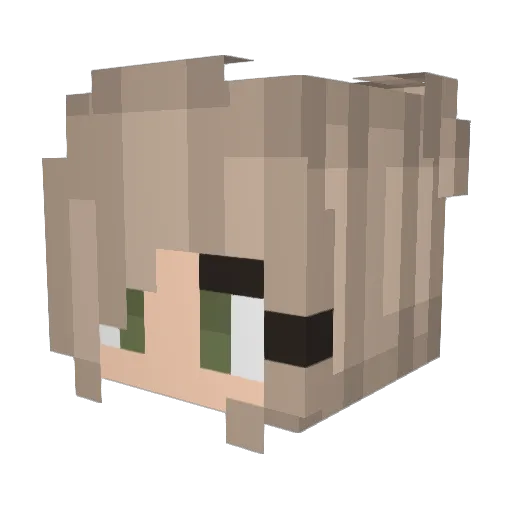 CutiePie_34 Minecraft avatar head, 3D render