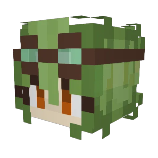 CutieSama Minecraft avatar head, 3D render