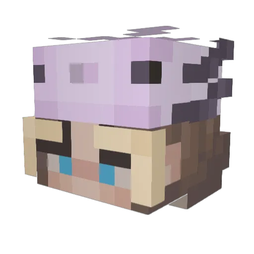 CutieTrixie Minecraft avatar head, 3D render