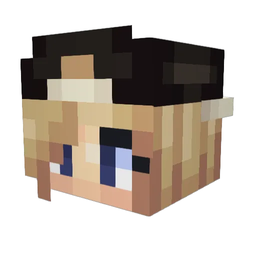 Cutie_Momo Minecraft avatar head, 3D render