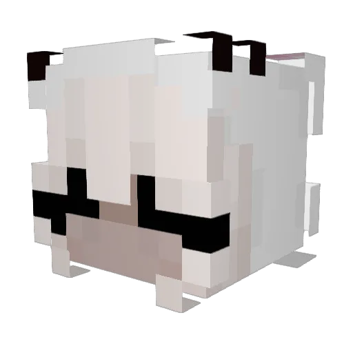 Cutiea Minecraft avatar head, 3D render