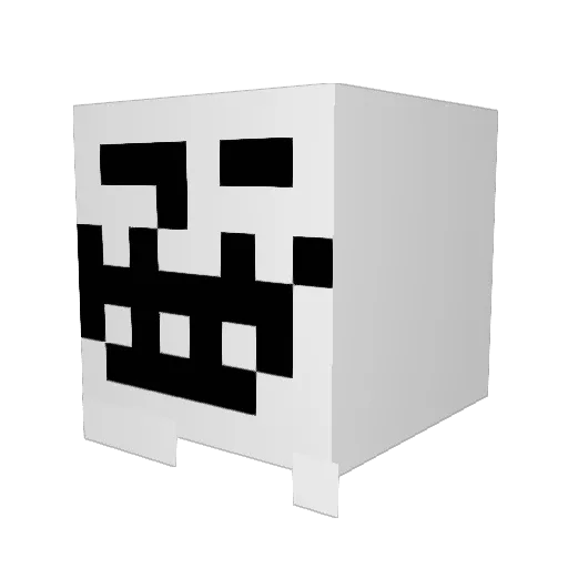 Cutiejio Minecraft avatar head, 3D render