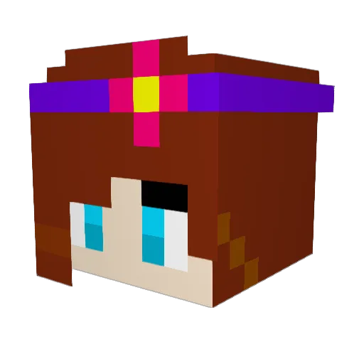Cutiemarissa2002 Minecraft avatar head, 3D render